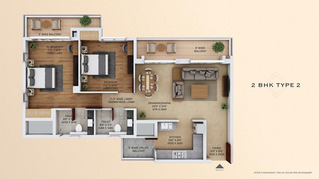 Ace-Starlit-floor-plan-2bhk-type-2